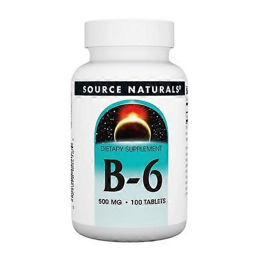 Source Naturals Vitamin B-6,500 mg ,Time Release, 100 Tabs (Pack of 1)