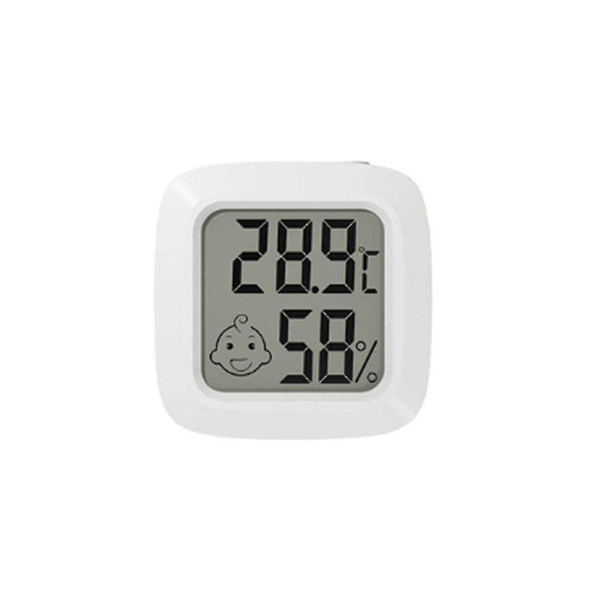 Mini Lcd Digital Thermometer Hygrometer Magentic Temperature Meter Humidity Sensor White
