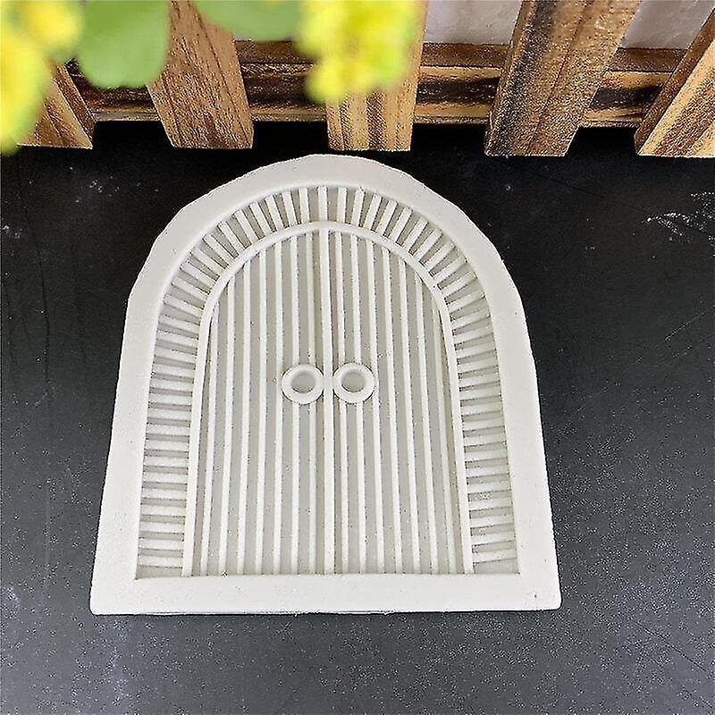 ケーキパンモールド新しい木製ドア形状アロマテラピー石膏モールド2個