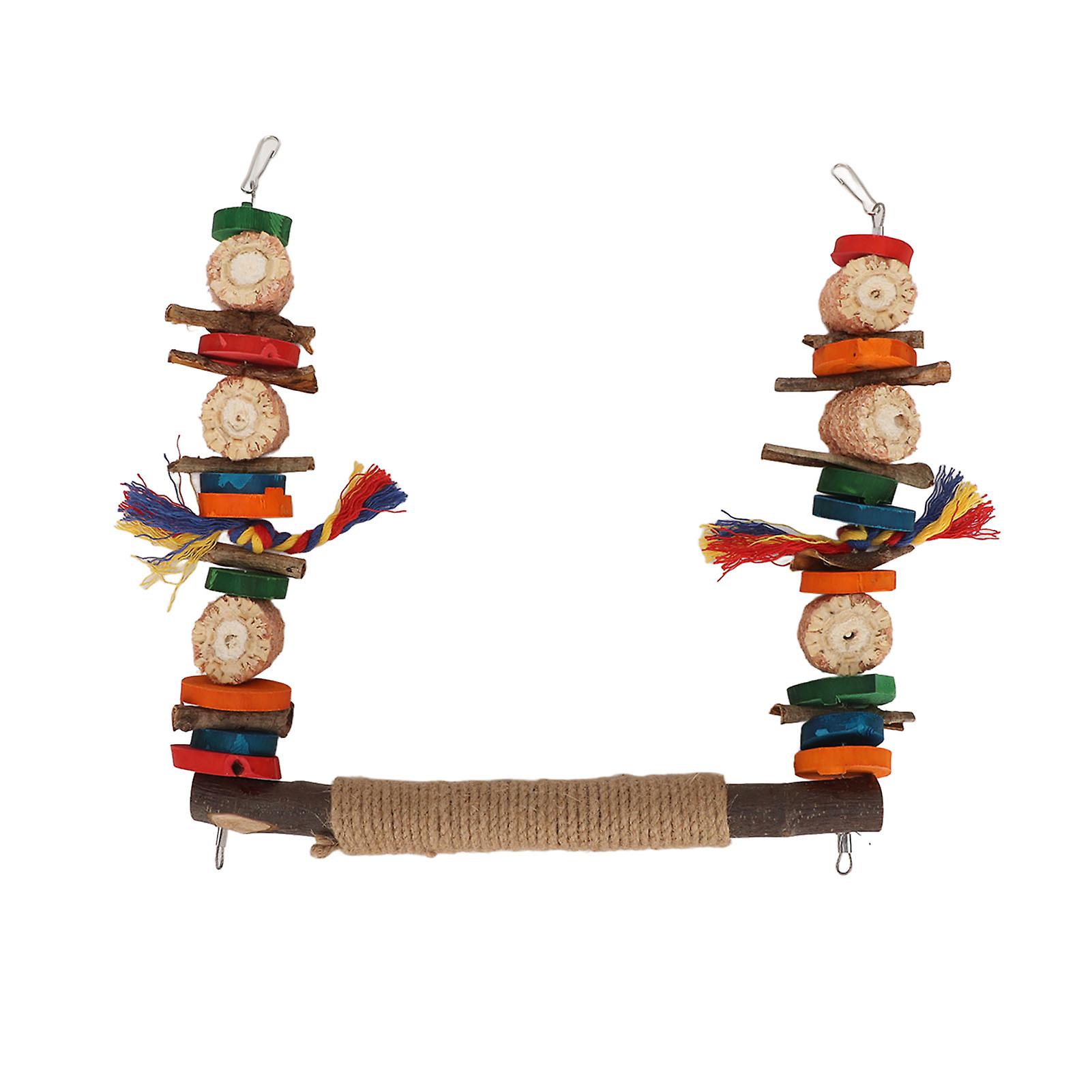 nçoire à oiseaux colorée avec crochets métalliques pour inséparables, calopsittes et perruches