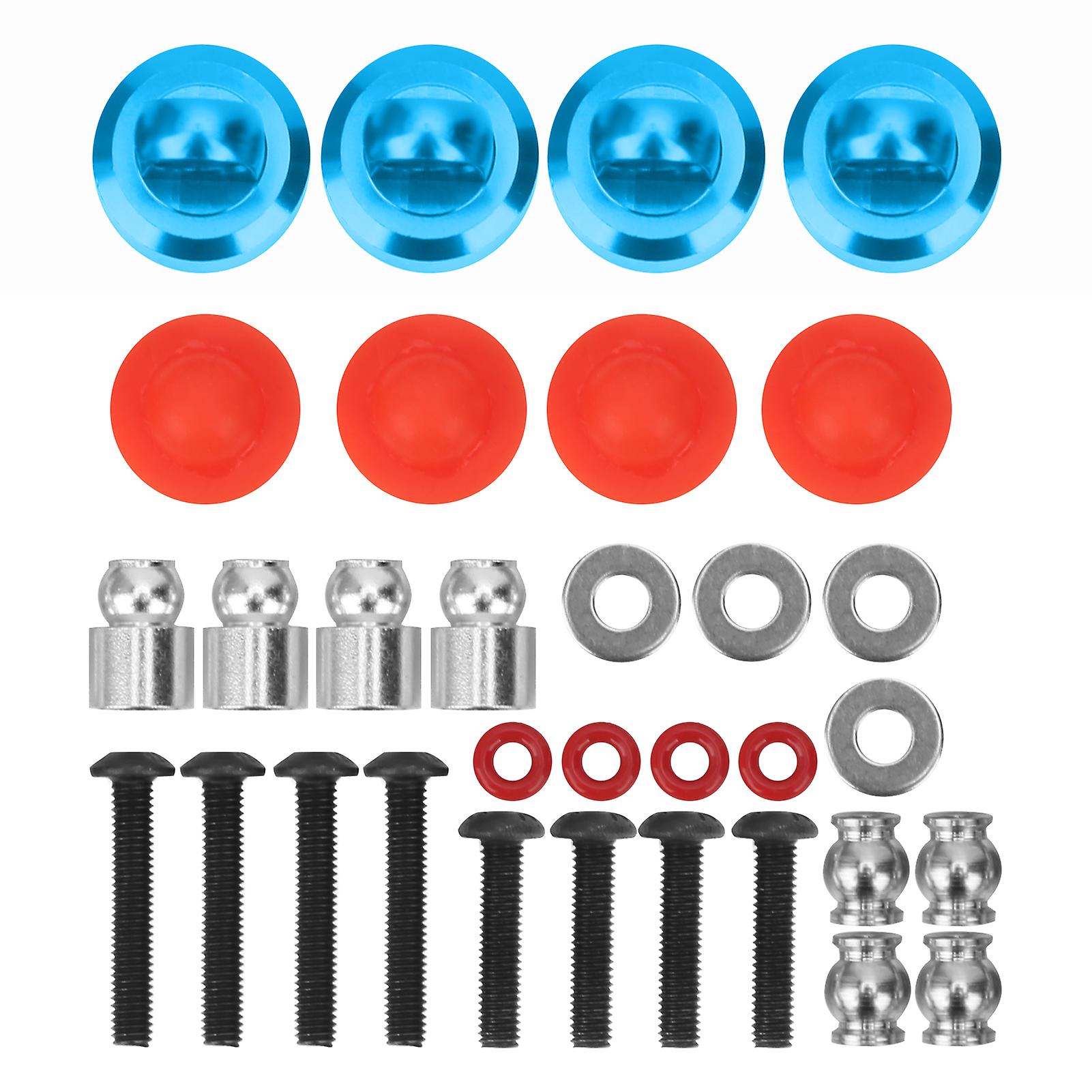 Aluminum Alloy Shock Absorber Cap Set Spare Parts for HSP/RGT/Himoto/REDCAT 1/10 RC Car Blue