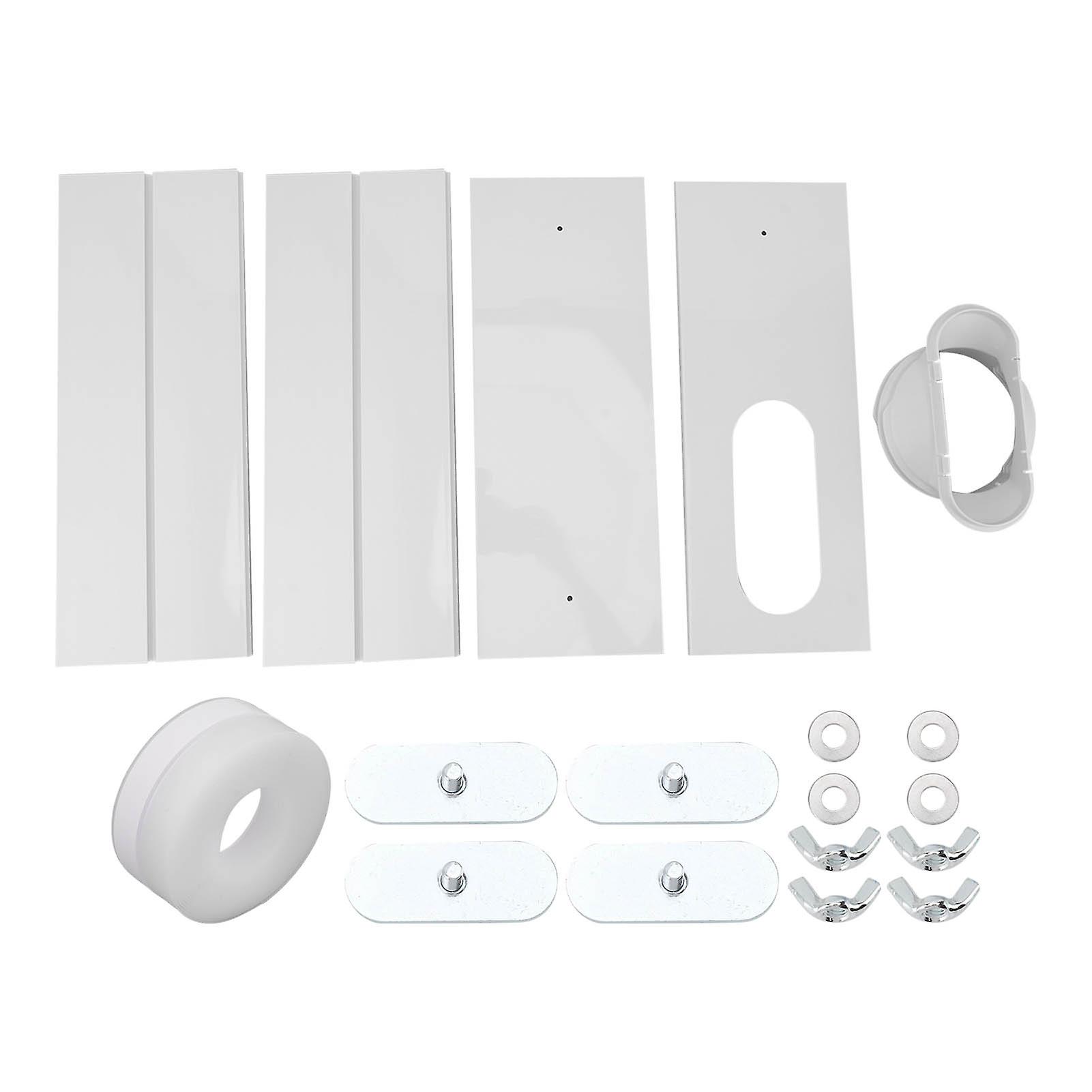 Air Conditioner Window Vent Kit PVC Easy Installation Seamless Universal Adjustable Air Conditioner Window Accessory 4 Plates for 140cm Window