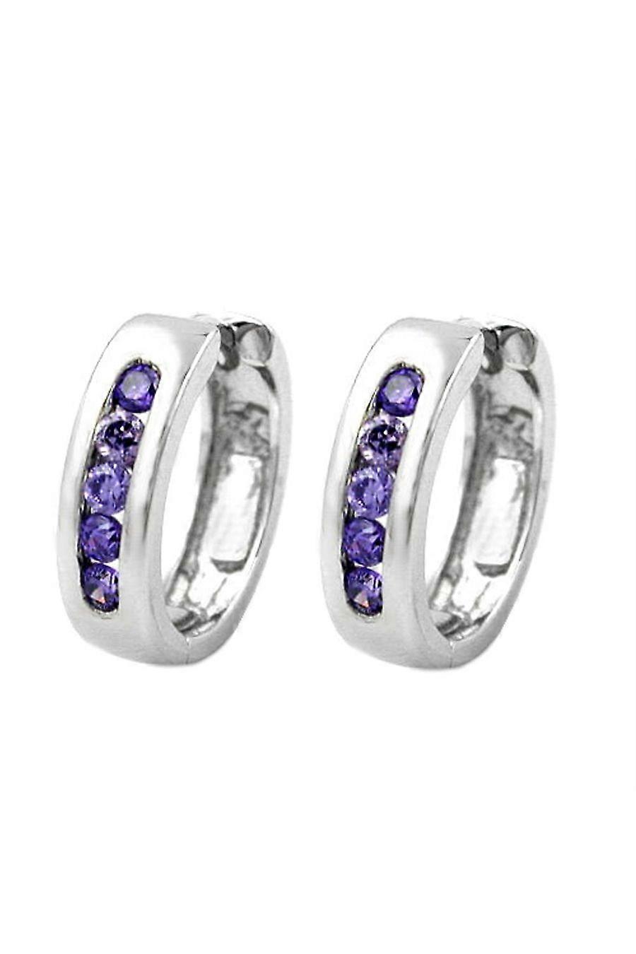 Hoop Earrings Zirconia Silver 925 - Gl93232