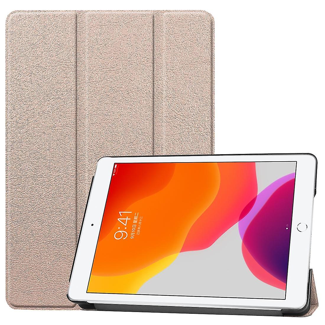 Custer Texture Leather Case For Ipad 10.2 Gold