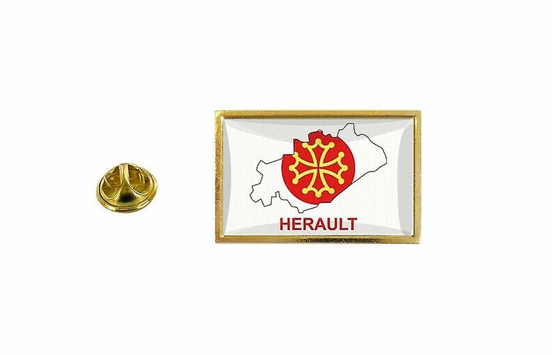 pine pine pine badge pine pin-apos;s flag country map department herault
