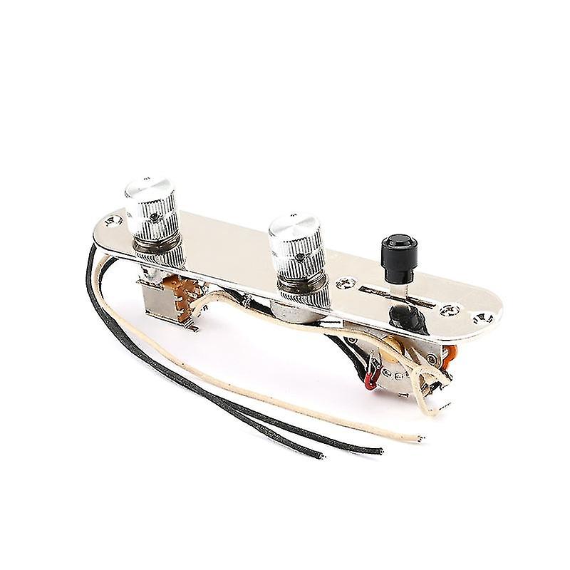 Chrome 3 Way Wired Loaded Prewired Control Plate Harness Switch Knobs For Tele Telecaster Guitar Parts