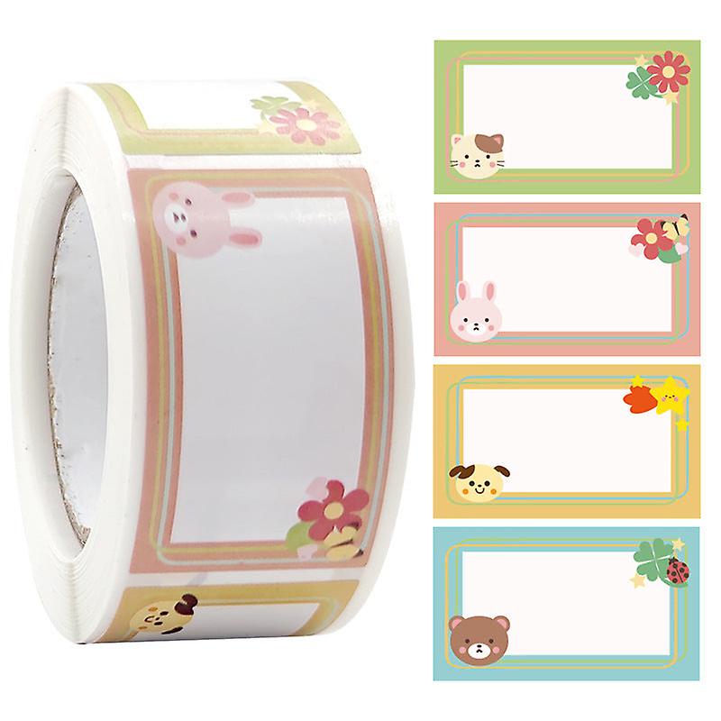 2X250pcs 4 Kinds Cartoon Animal Name Tape Item Identification Self-adhesive Labels Tape