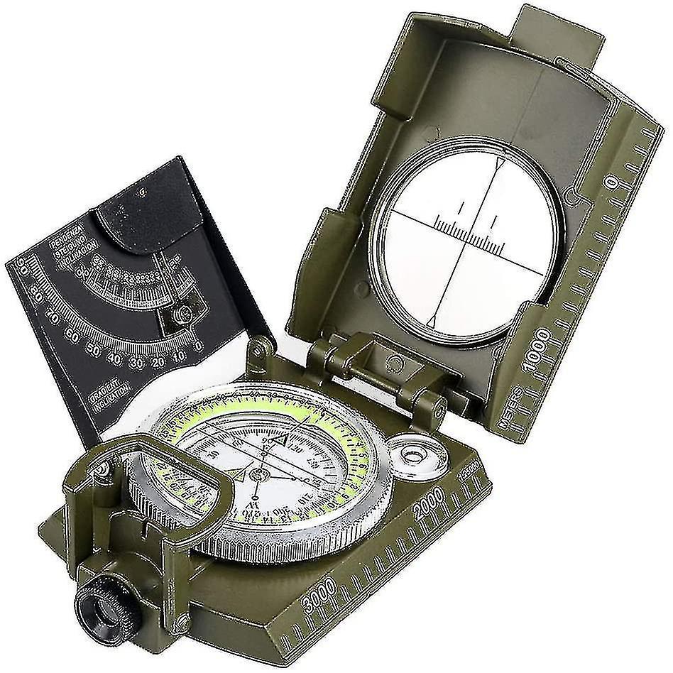Professional Multifunctional Compass, All Metal Military Waterproof High Accuracy Compass