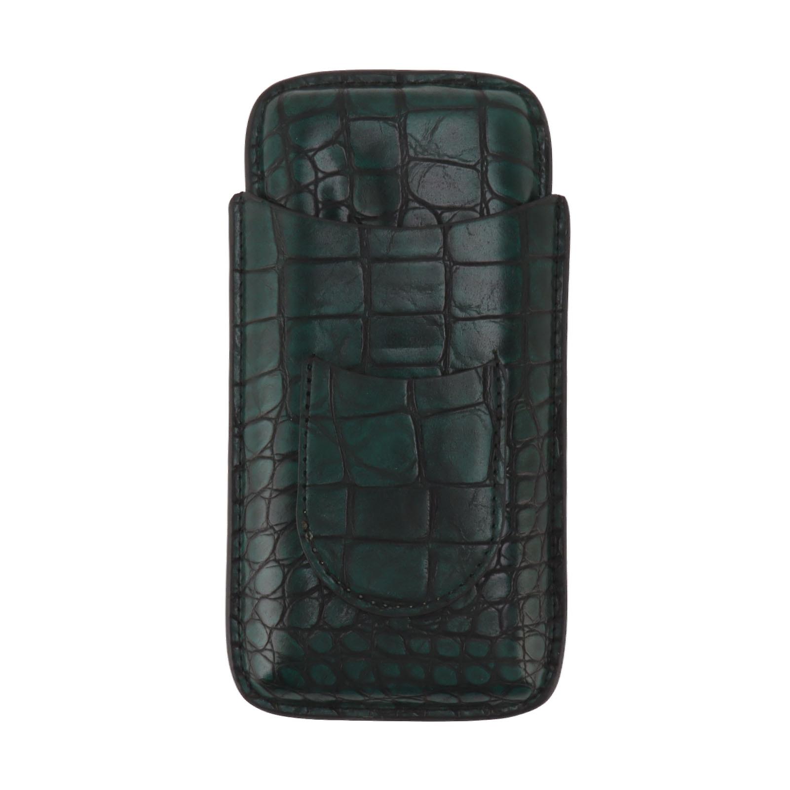 Artificial Leather Cigar Case Portable Lightweight Waterproof 3 Fingers Humidor for Party Business