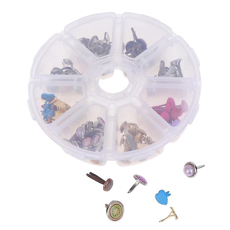 110pcs Colorful Brads