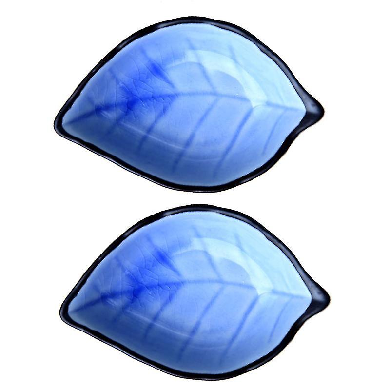 2pcs Leaf Shape Ink Dish