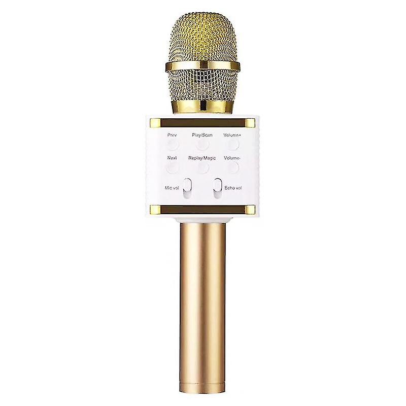 Wireless Bluetooth ,Microphone Speaker Music Singing Voice Recording Karaoke for All Smartphone,Gol