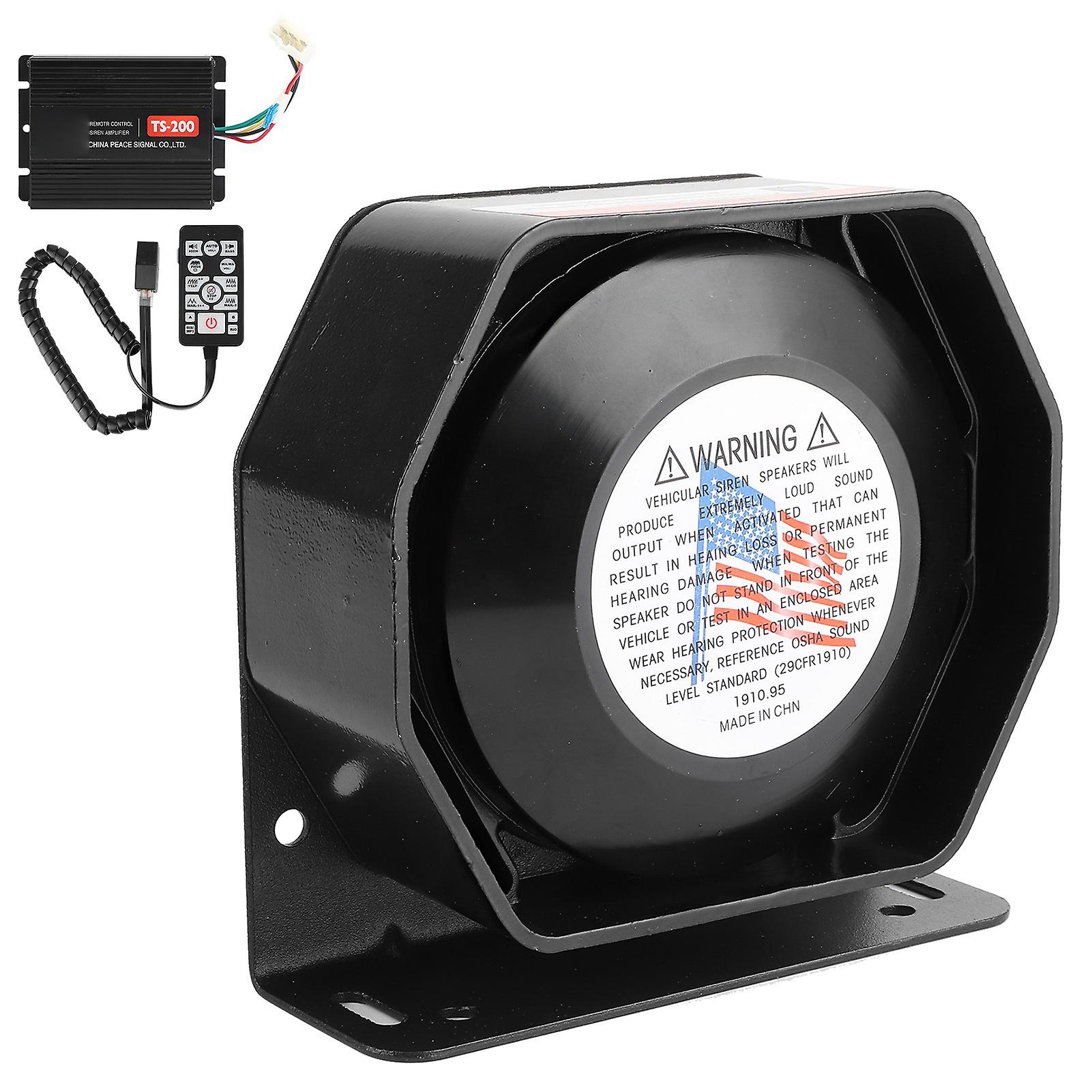 Universal 200W 130dB Siren Horn for Police Fire Emergency Vehicles with Loudspeaker