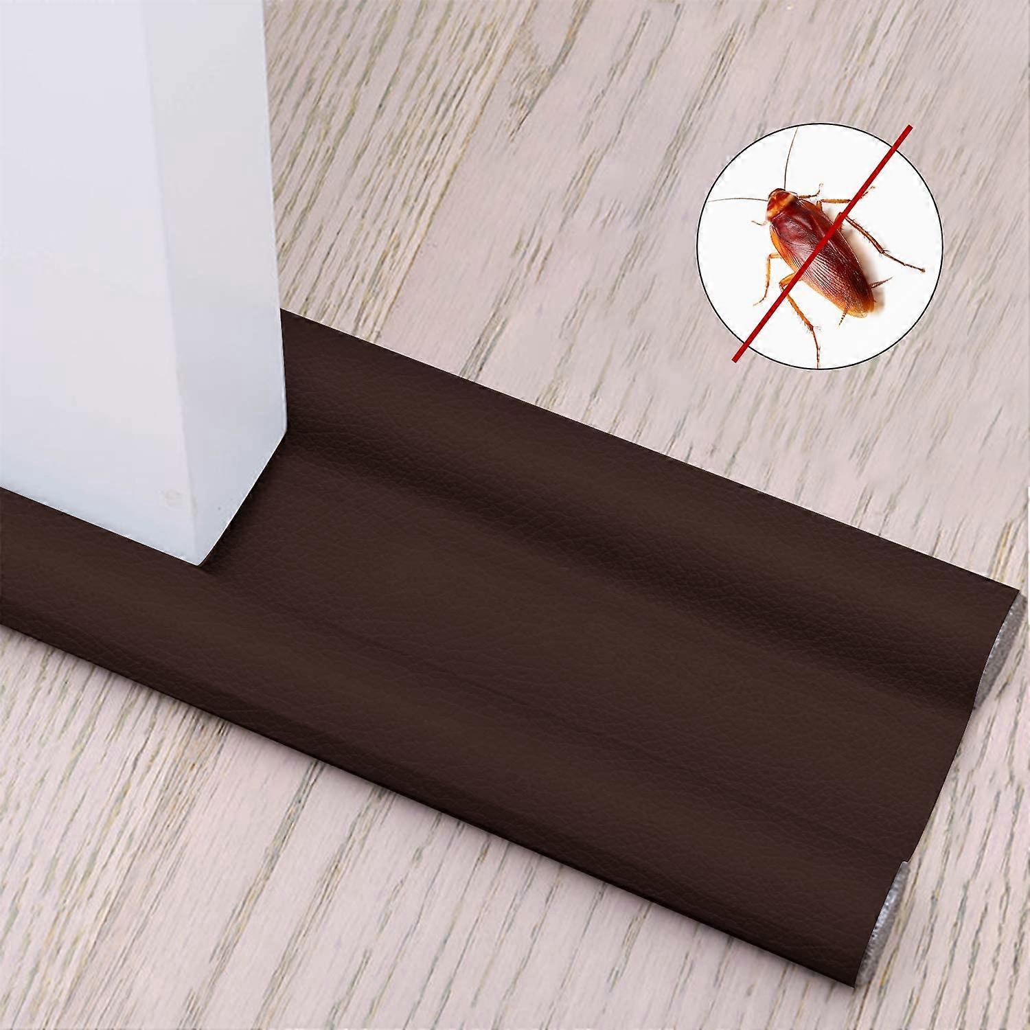Soundproof Door Bottom Strip Windproof Door Stopper Can Effectively Prevent Wind, Dust, Insects and Sound Insulation (Brown)