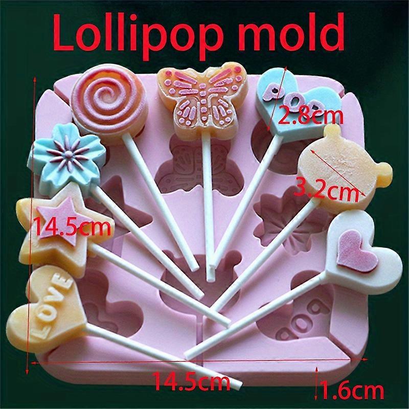 Lollipop-Form, 3D-Silikonform, wiederverwendbare Cake-Pop-Form, Süßigkeitenform, Snackform, Backwerkzeuge, Küchenzubehör