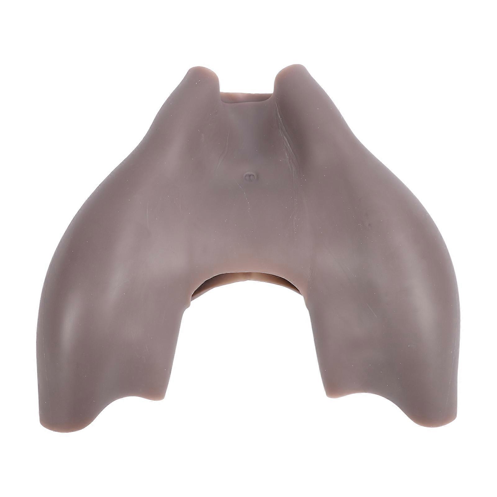 Silikon Byxor Butt Shapewear Underkläder Andas Öppen gren Vadderad Förtjockning Silikon Butt Shaper Control Shorts Kaffe