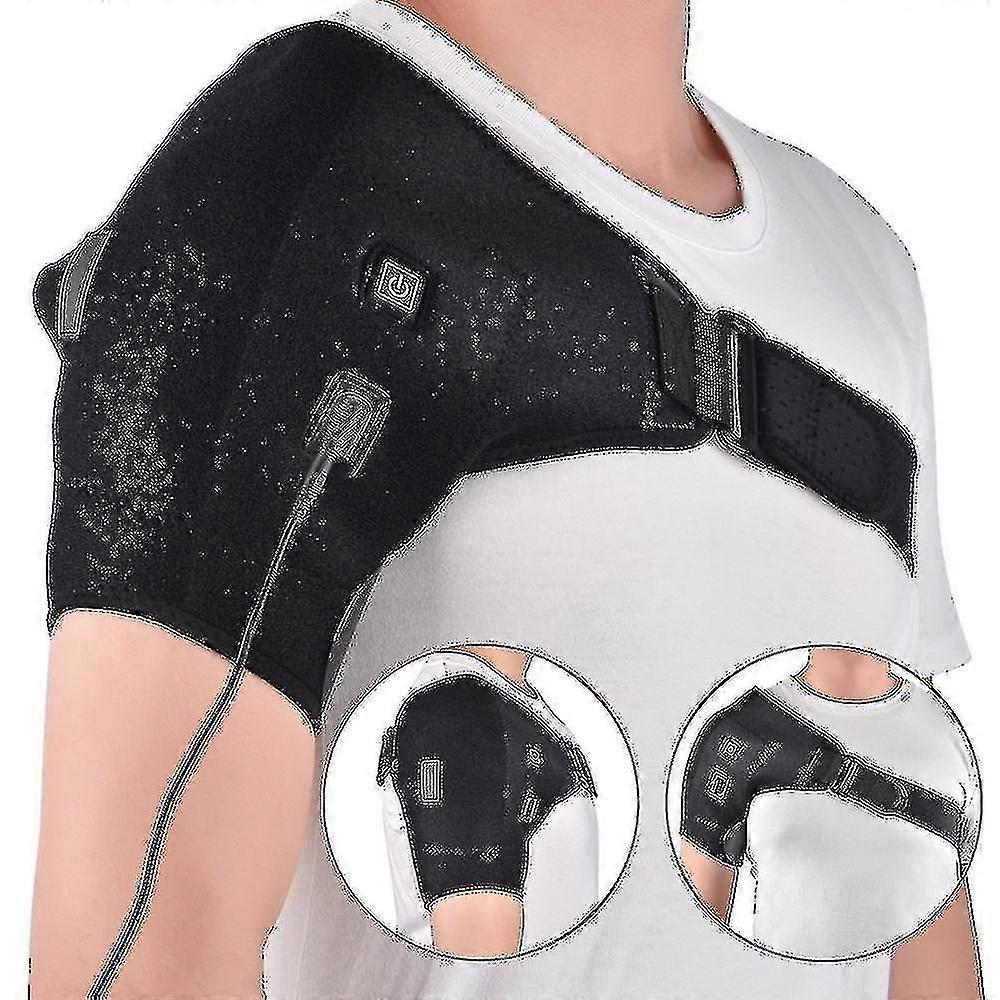 Heated Shoulder Brace Support Wrap, Heating Pad Support Brace For Rotator Cuff