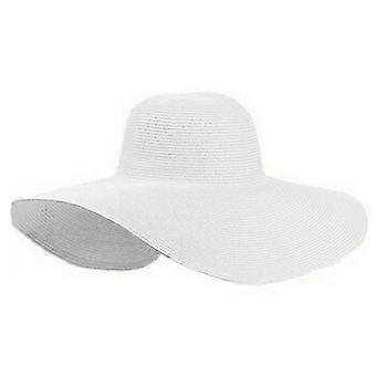 Sommer Kvinner Sammenleggbar Bred Stor Brim Floppy Strandhatt Solstråhatt