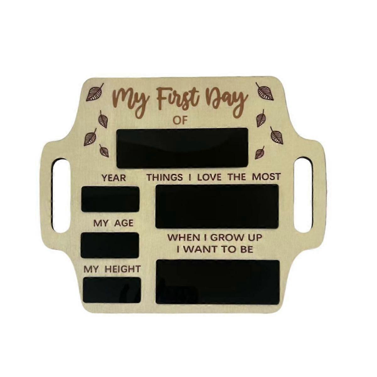 First Day of School Sign, Portable Hang Back School Blackboard Sign, First Day of School Commemorative Board