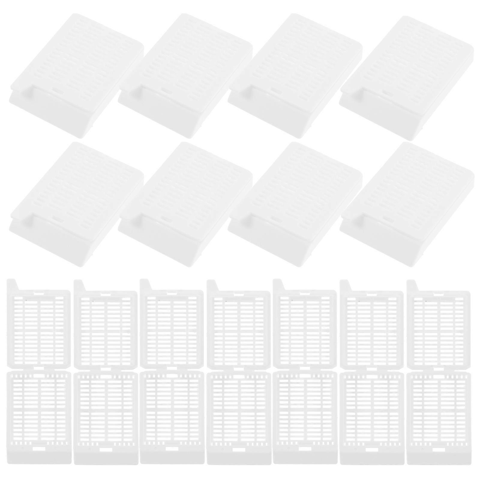 200 PCS Plastic Scientific Cassettes Square Hole Tissue Processing Embedding Cassettes (White)