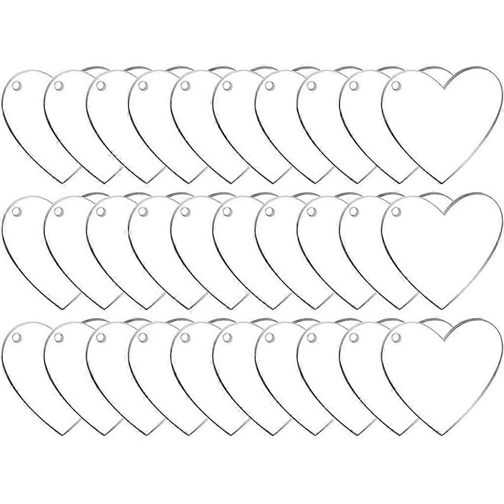 Acrylic Keychain Blanks Song Key Chain Heart-shaped with Key Chain Ring