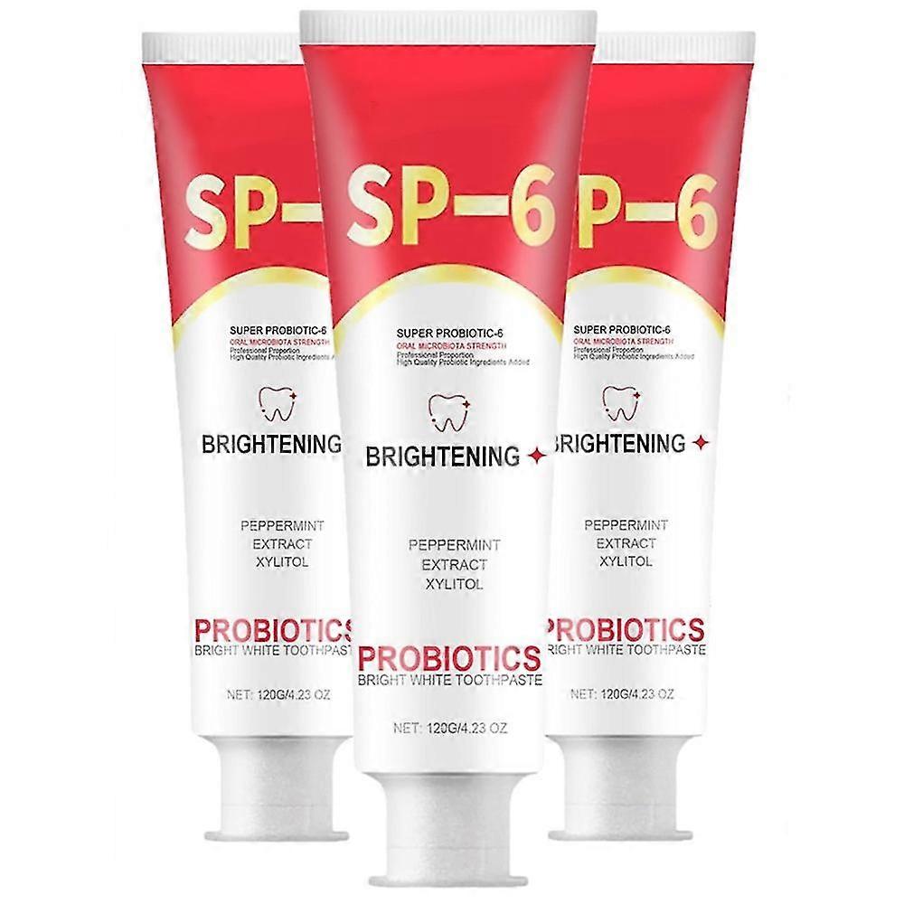 3PCS SP-6 Probiotic Toothpaste,Sp-6 Toothpaste Whitening