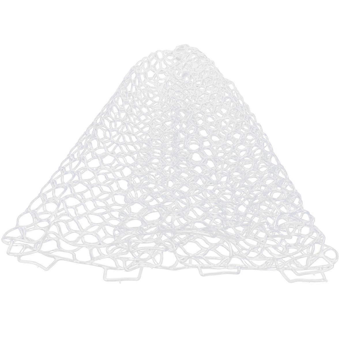Replacement Fishing Net Wear- Rubber Mesh Fish Catch Multifunctional Dip Net White 55cm