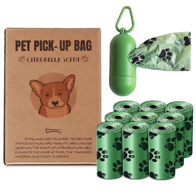 Box of 2 Dog Poop Bags Biodegradable Dog Poop Waste Bag Refill Roll Includes 1 Adjustable Dispenser