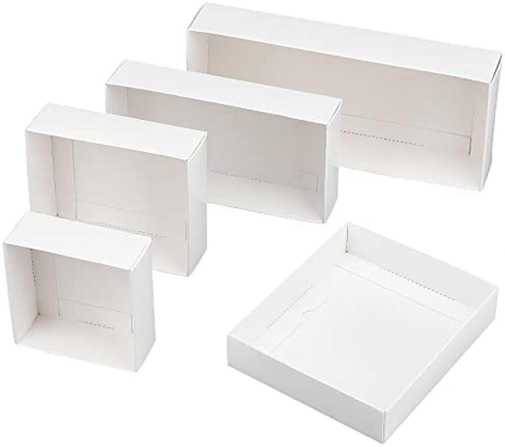10Pcs 5 Style Present Gift Paper Box White Square Paper Packaging Boxes for Garment Packing box