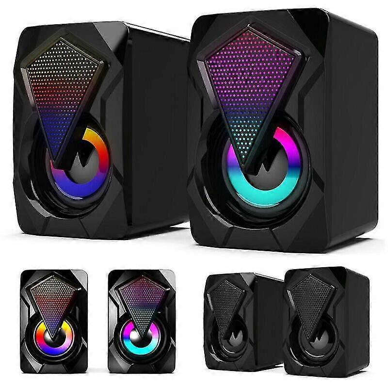 computer stereo speakers powered 3.5mm mini jack portable