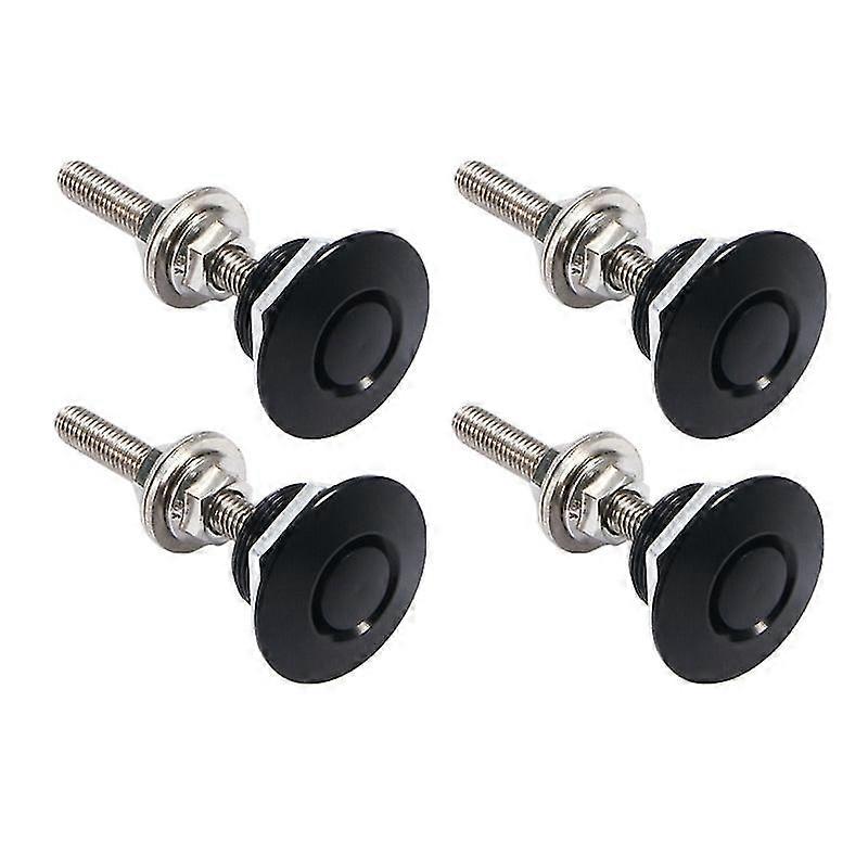 Universal Style Push Button Billet Hood-pins Lock-clip Kit For Car Quick Pins 4x