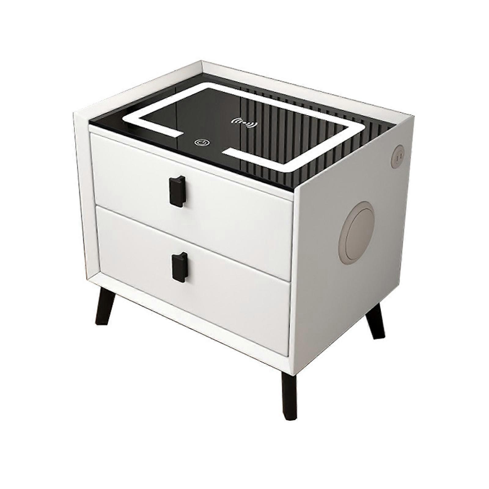 (Order Remarks: European regulation - all solid wood models: length 40 * width 40 * height 46cm) Beige: LED + wireless charging + USB + dual bluetooth