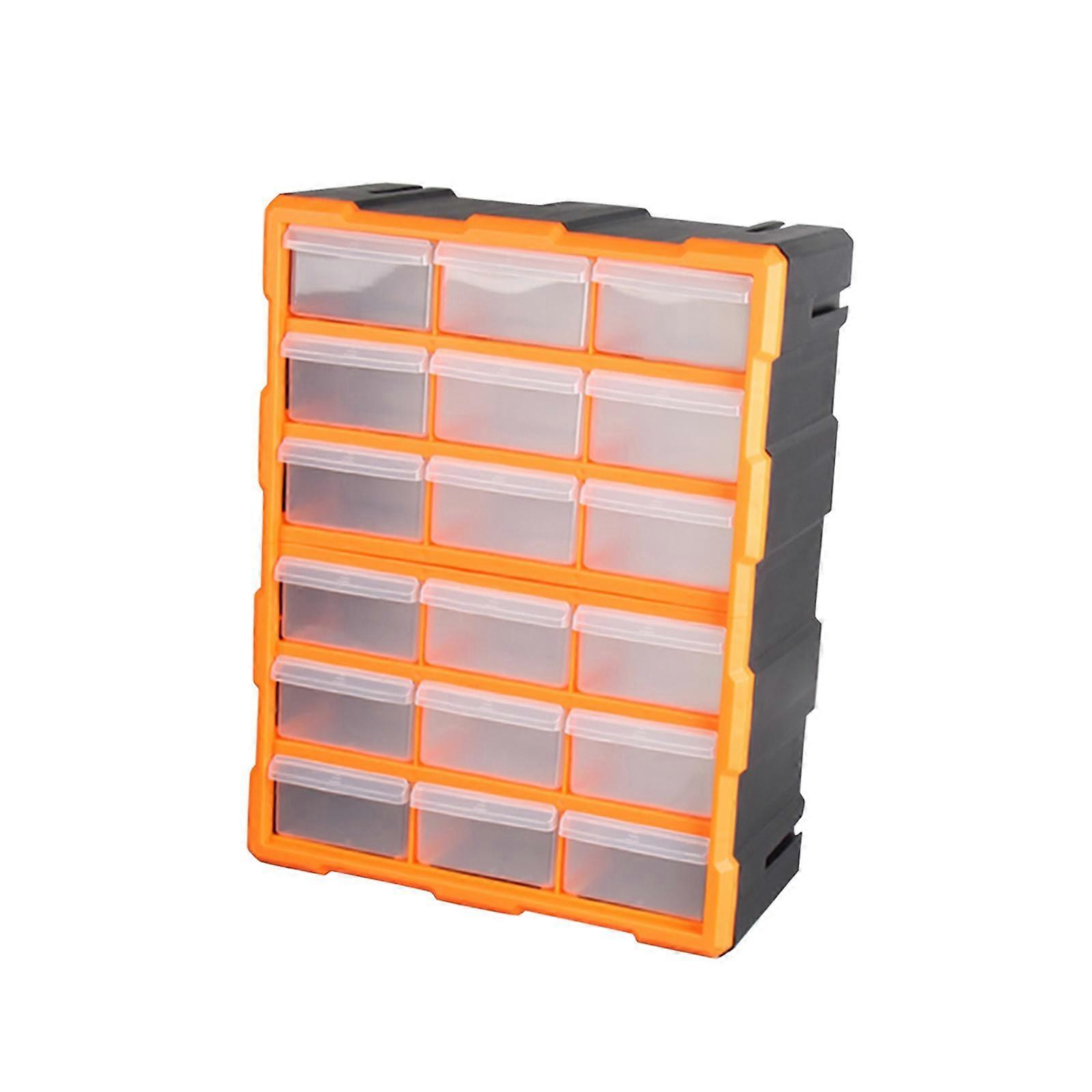 18 Drawers Small Parts Organizer Container Desktop Bin Craft Cabinet Storage