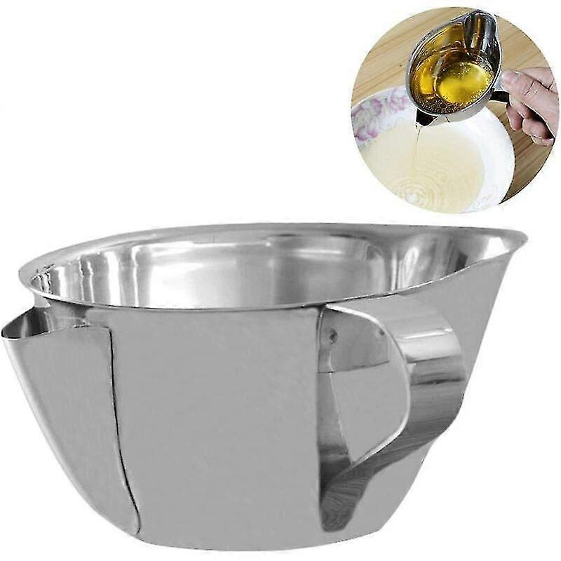 Oil Grease Separator Bowl, Stainless Steel, With Multi-purpose Handle, Grease