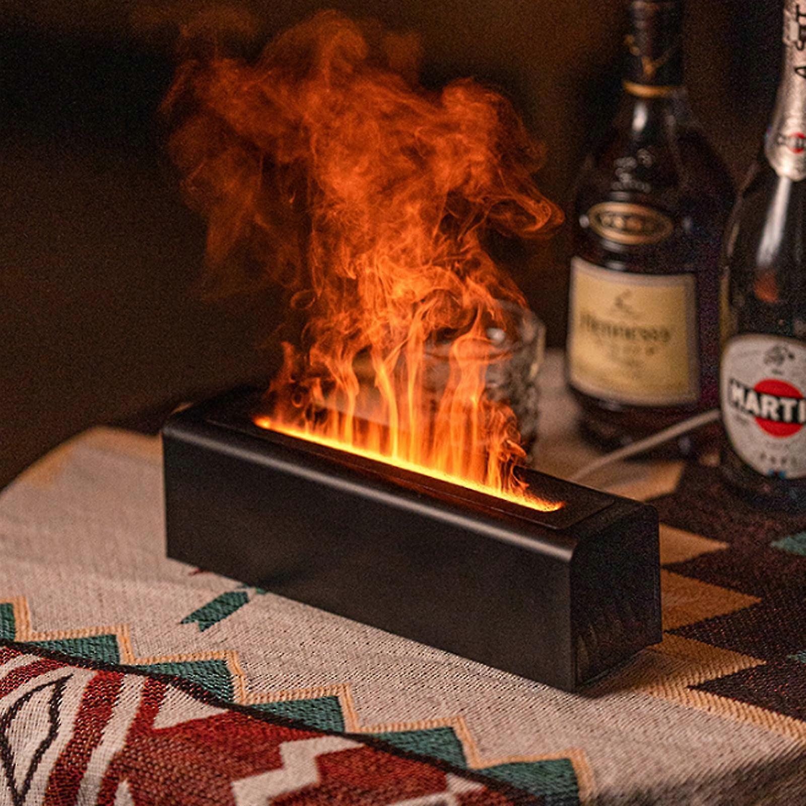 Nawilżacz z dyfuzorem płomienia, dyfuzor powietrza aromaterapeutycznego do olejków eterycznych, nawilżacz z dyfuzorem zapachowym Rgb Fire Cool Mist z 3 timerami