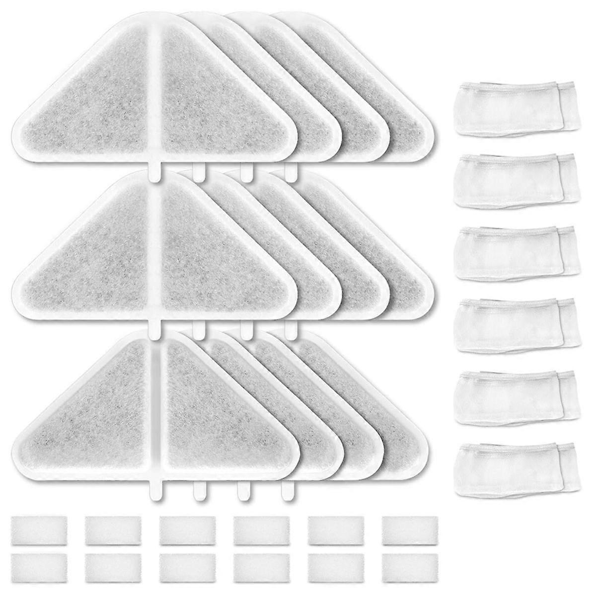12 Sets Replacement Filters for 230oz/7L Dog Water Fountain Cat Water Fountain Filters Pet Fountain Filters Replacement