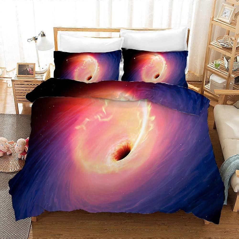 Sängkläder Sets Black Hole Vortex Digital Printing Färg Sängkläder Bitar Påslakan och örngott) 135*200 CM