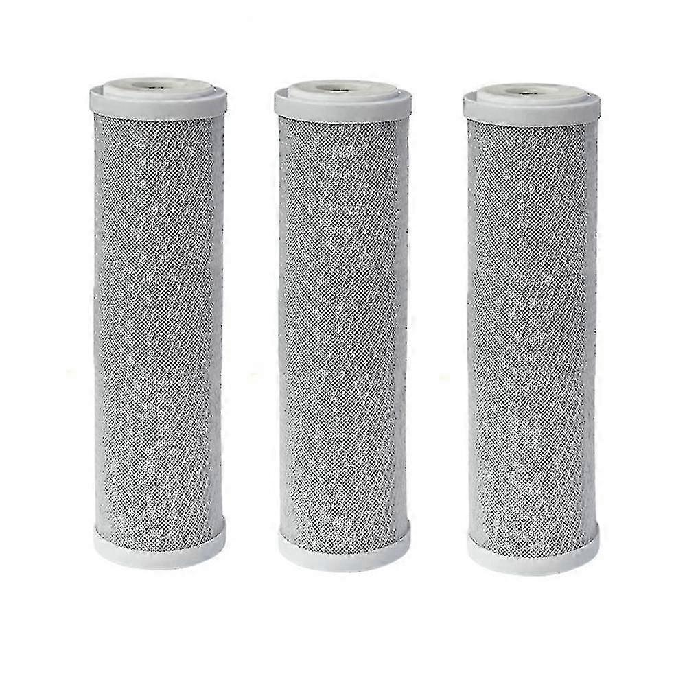 10-Inch Compressed Carbon Filters - Water Purifier Pre-Filter, 3 Pack