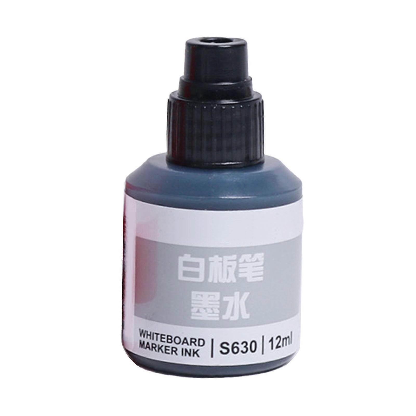 12ml Whiteboard Pen Refill Ink Durable Long Lasting Whiteboard Marker Ink for Home School Black