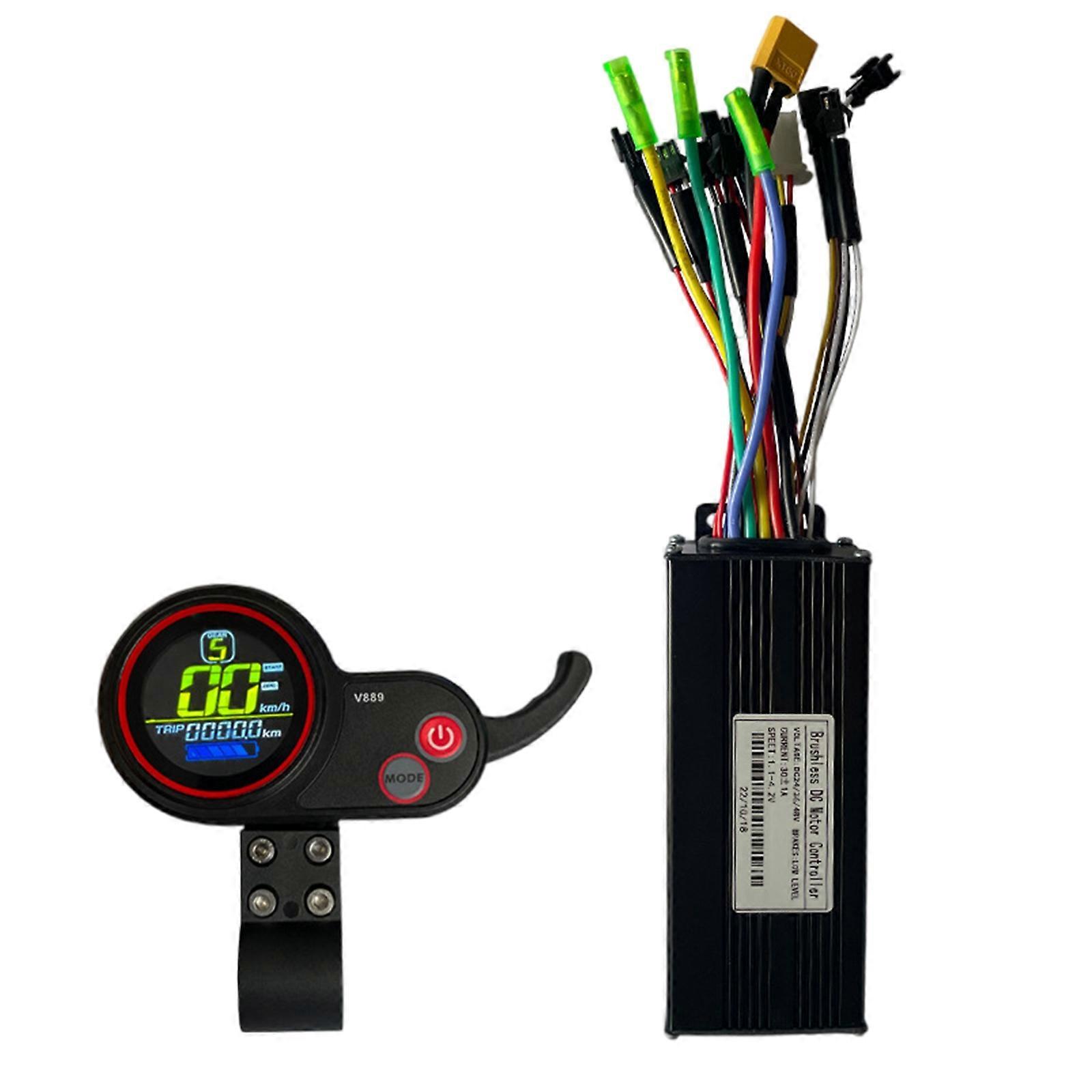 36V-48V 30A 750W / 1000W Sine-Wave Controller + Display Til E-cykel elektrisk scooter FT