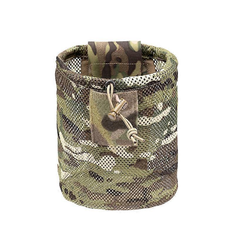 Tactical MOLLE Mesh Dump Pouch Drop Pouch Foldable Mag Recycling Holder 3595