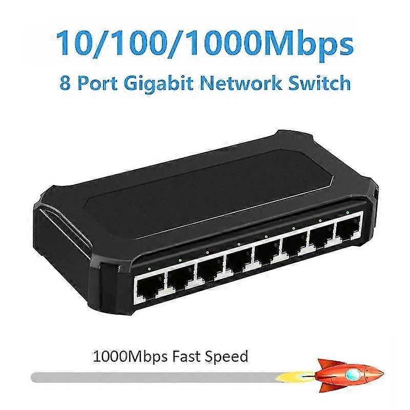 8-poorts Gigabit Switch Ethernet Smart Switcher Hoge prestaties1000mbps Ethernet-netwerkswitch Rj45 Hub Internet Injector