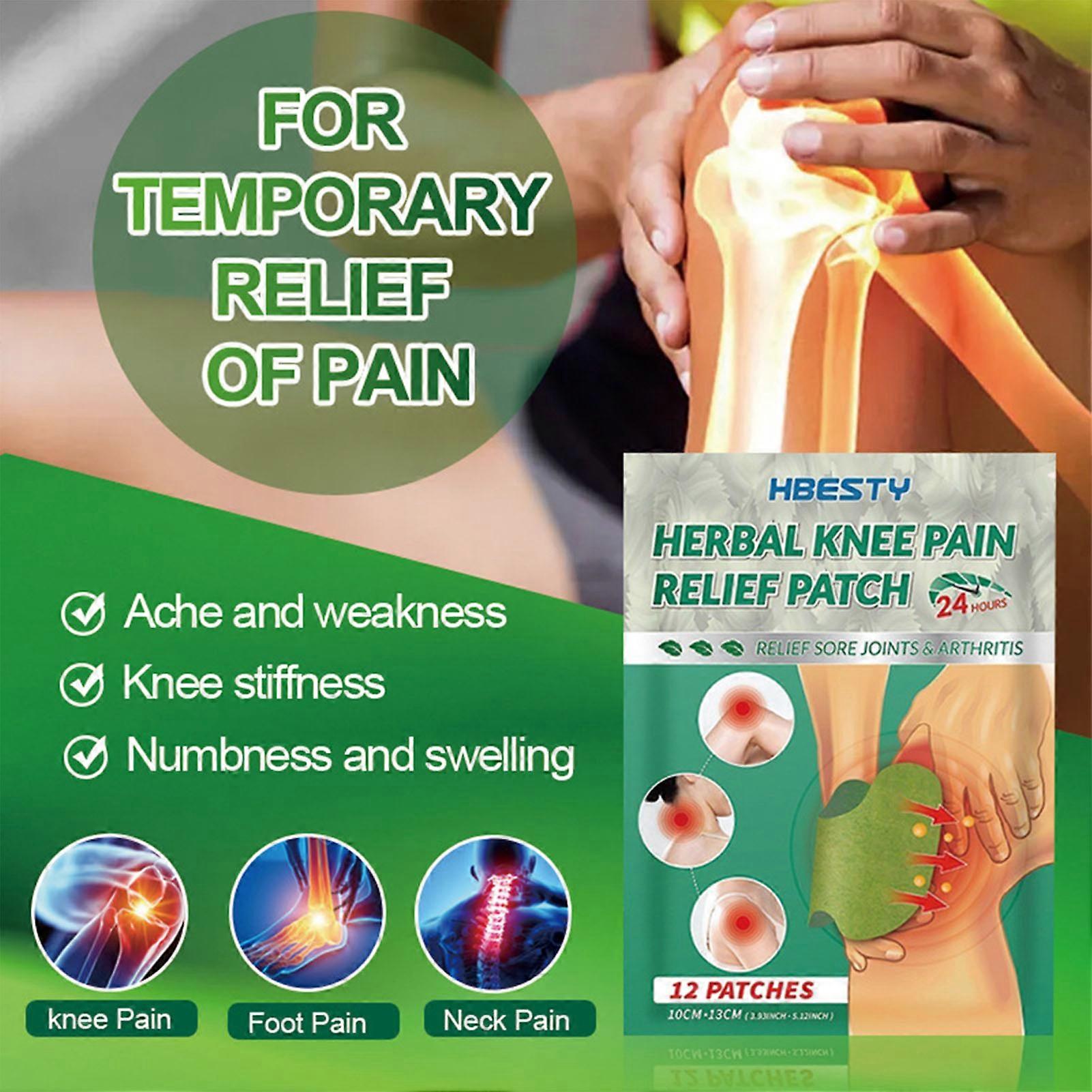 Wormwood Knee Pain Relief Patch Reduce Pain Relieve Stiffness Muscle Joint Sooting Patches for Joint Protection Discomfort