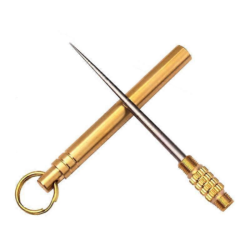 ZK-Titanium outdoor EDC portable multi-purpose toothpick bottle fruit fork camping tool toothpick tube is more durable than dental floss