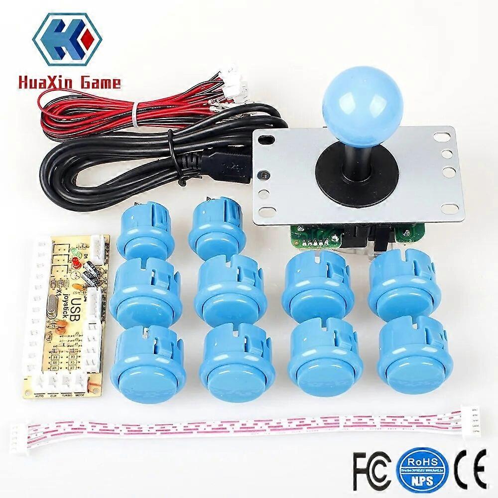 USB kódovač k PC ovládačom, 5pinová rukoväť joysticku, arkádové tlačidlá pre bojovú hru Mame KOF Raspberry Pi, nulové oneskorenie