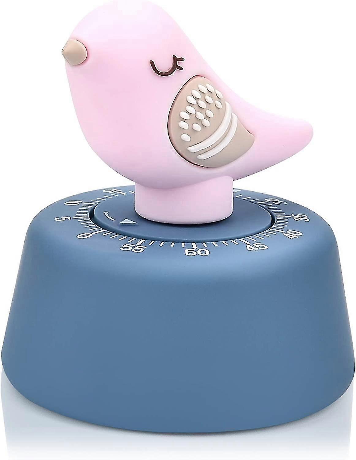 Timer 60 Minutes Mechanical Timer Kitchen Cooking Timer Manual Timer Cute Learning Timer Green Bird