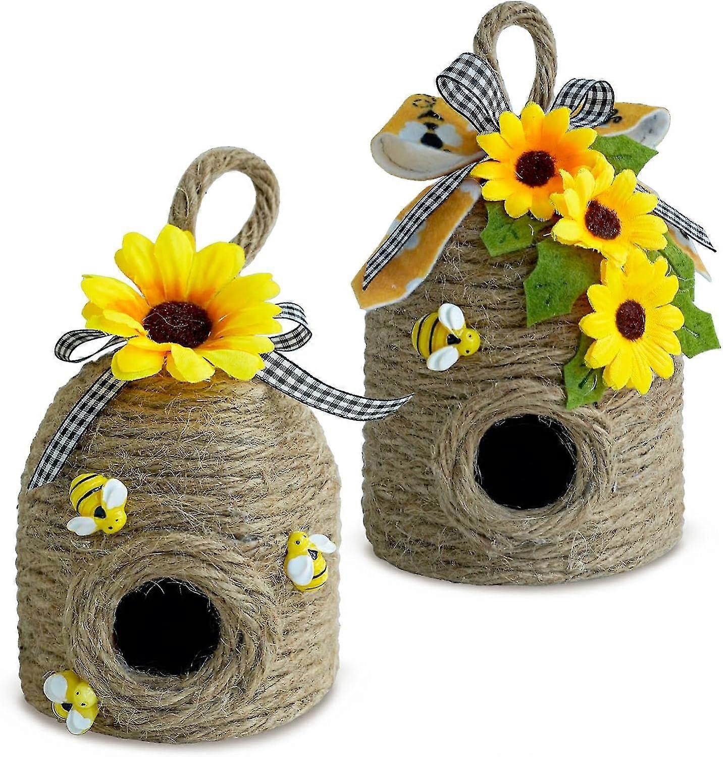 أكبر خلية النحل ديكور، 2 حزمة تلعثم النحل ريفي ديكور خلية، بيت النحل الطبيعي، تلعثم النحل موضوع حزب ديكور الربيع الصيف ريفي مزرعة Kitchecn Tabl