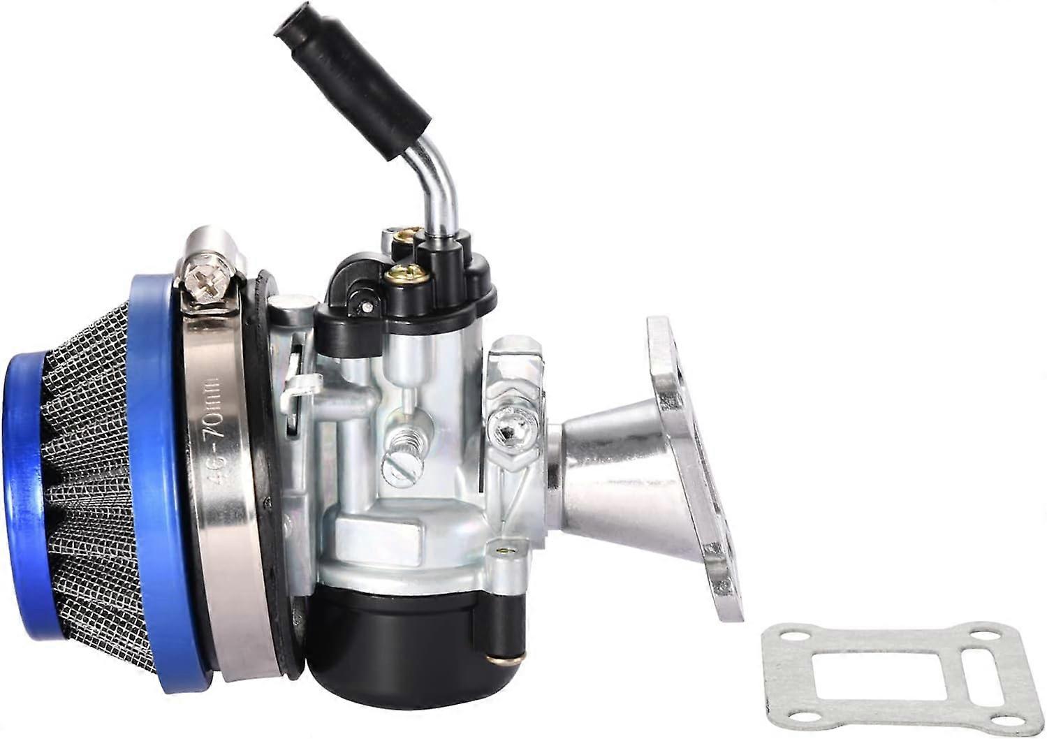 19mm Carburetor with Air Filter Gasket Assembly Replacement for Mini Pocket Bike 2 Stroke 47cc 49cc ATV Quad Chopper Blue
