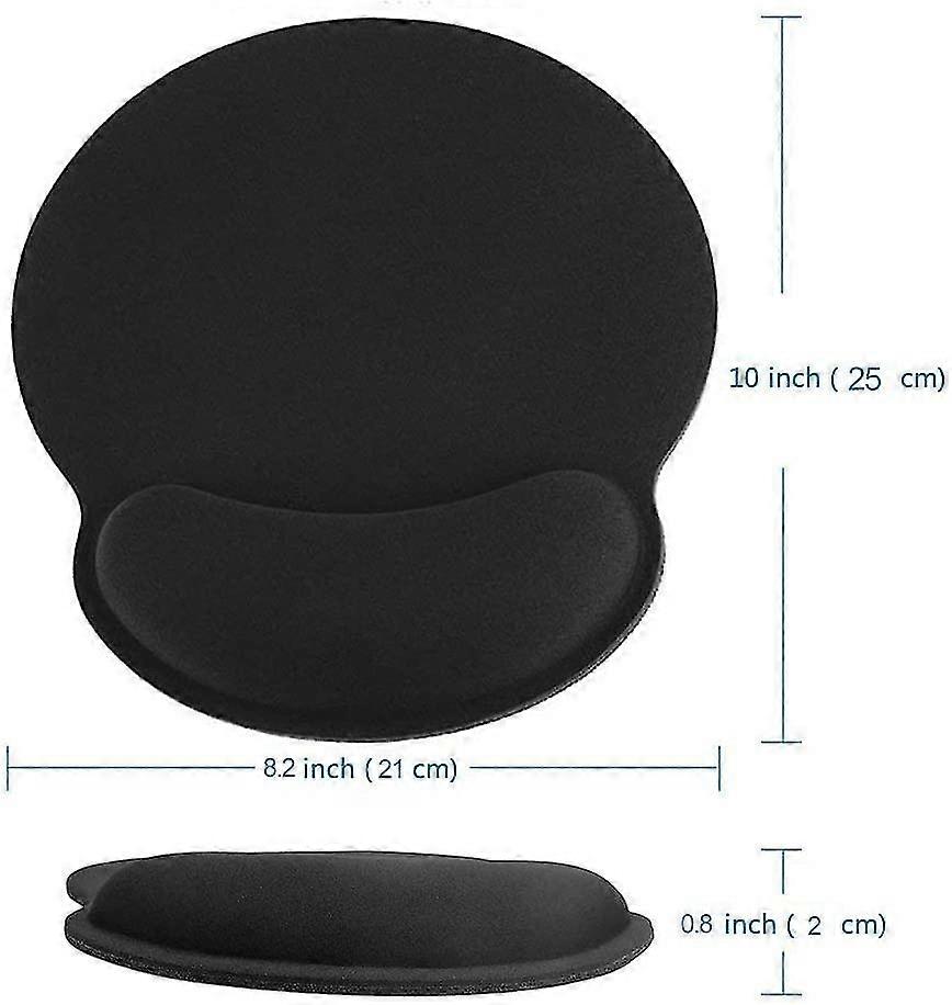 Ergonomic Mouse Pad - Gaming Mouse Pad With Gel Wrist Rest, Gaming Mouse Pad With Comfortable Wrist Rest For Computers And Laptops - Black