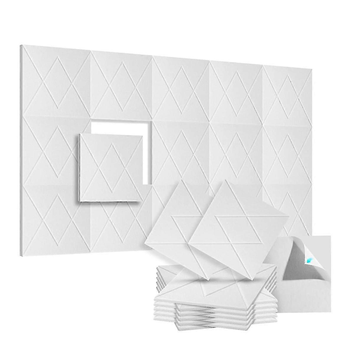 12 عبوة من ألواح الرغوة الصوتية 12x12x0.4 بوصة ، ألواح حائط عازلة للصوت ذاتية اللصق ، للجدران المنزلية ، المكتب - أ